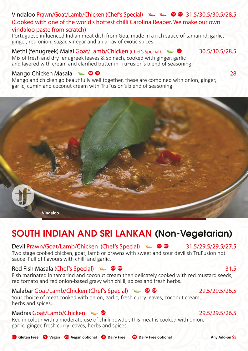 Menu Trufusion Indian Bar & Grill-10