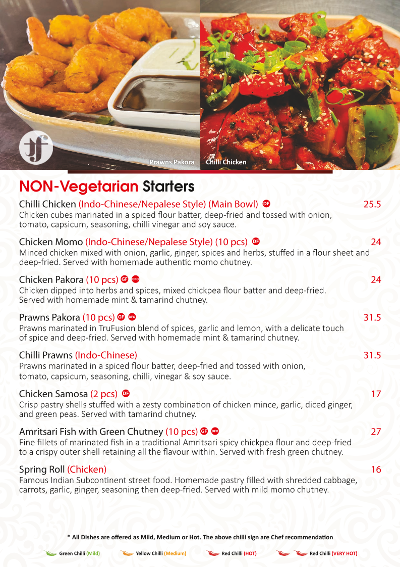 Menu Trufusion Indian Bar & Grill-2